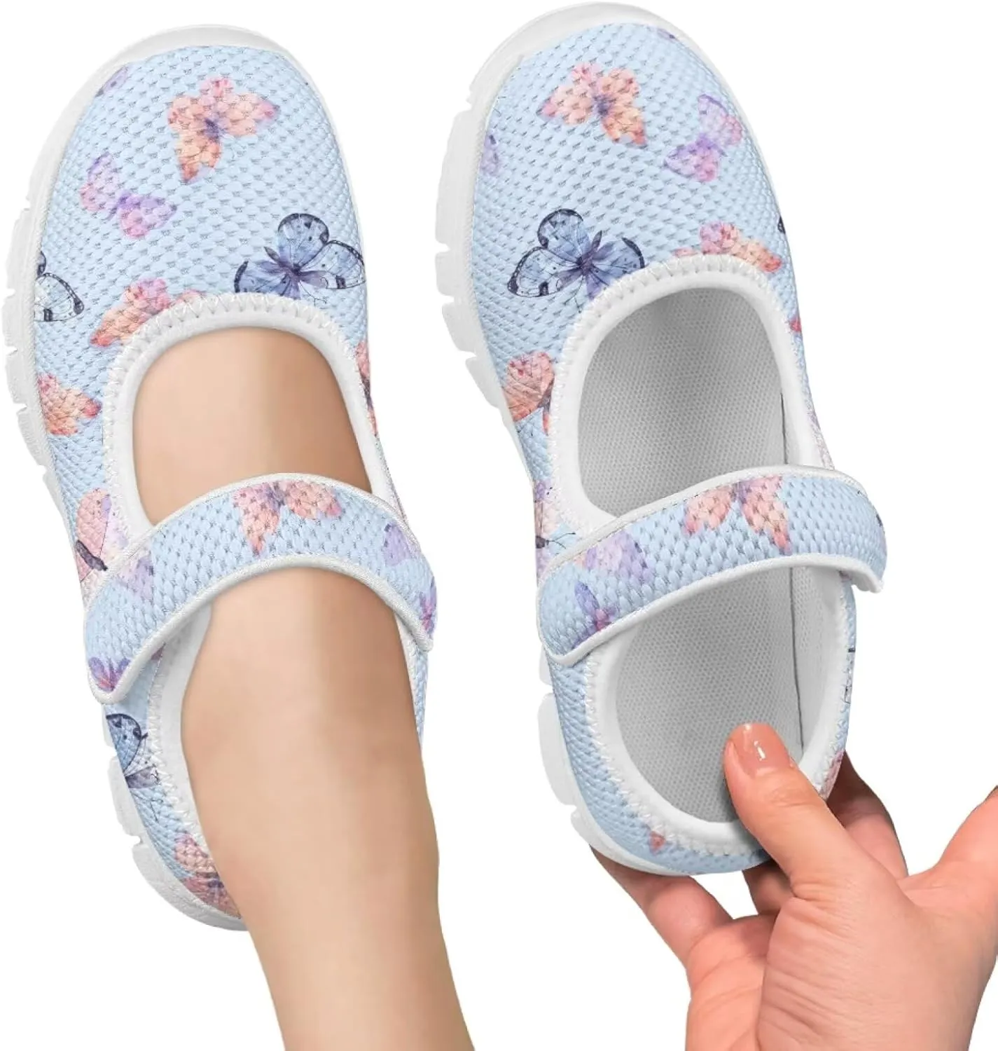 Binienty Kids Mary Jane Flat Sneakers Casual School Uniform Dress Shoes Little/Big Girls