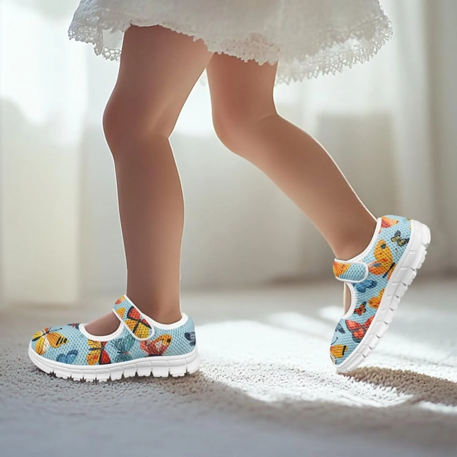 Binienty Kids Mary Jane Flat Sneakers Casual School Uniform Dress Shoes Little/Big Girls