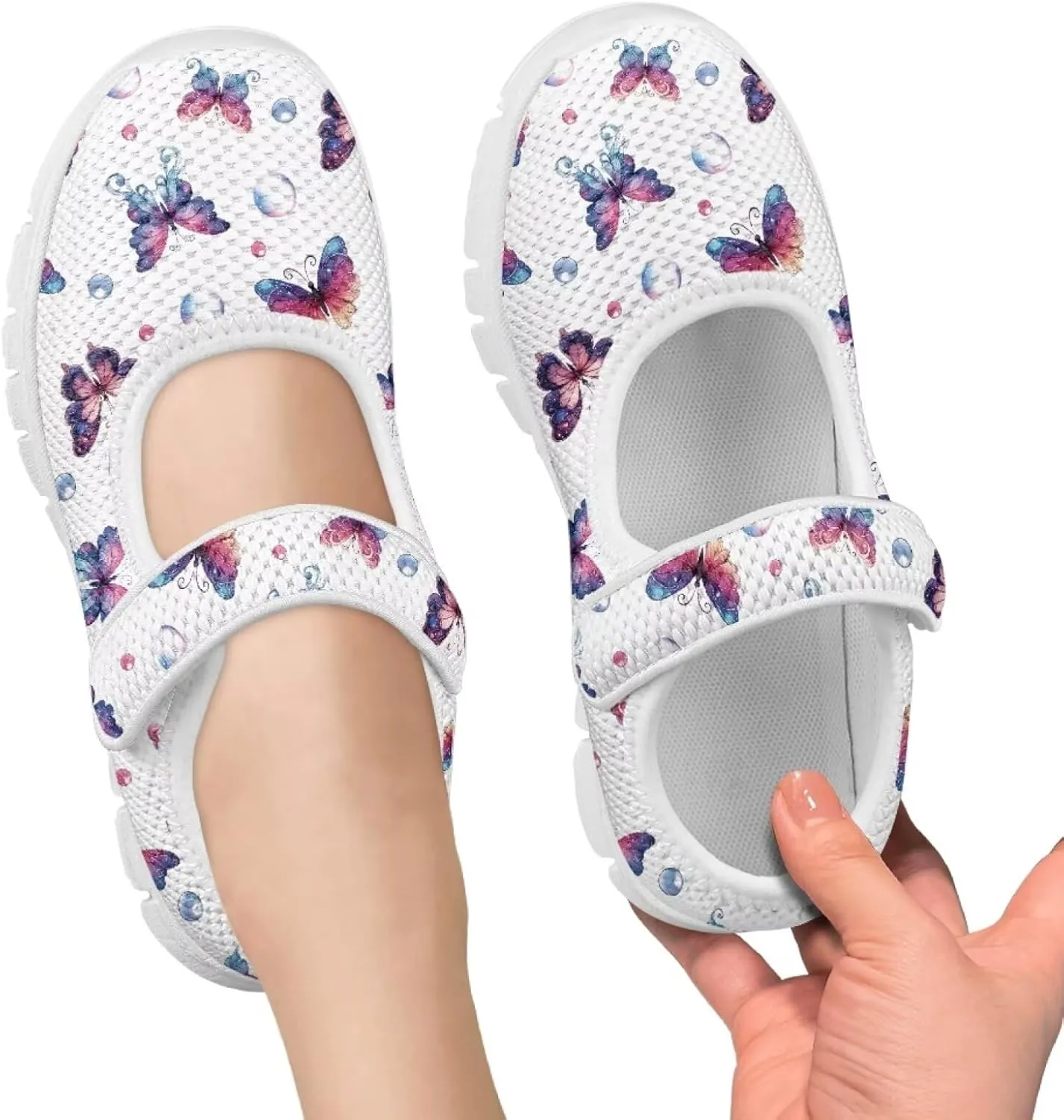 Binienty Kids Mary Jane Flat Sneakers Casual School Uniform Dress Shoes Little/Big Girls
