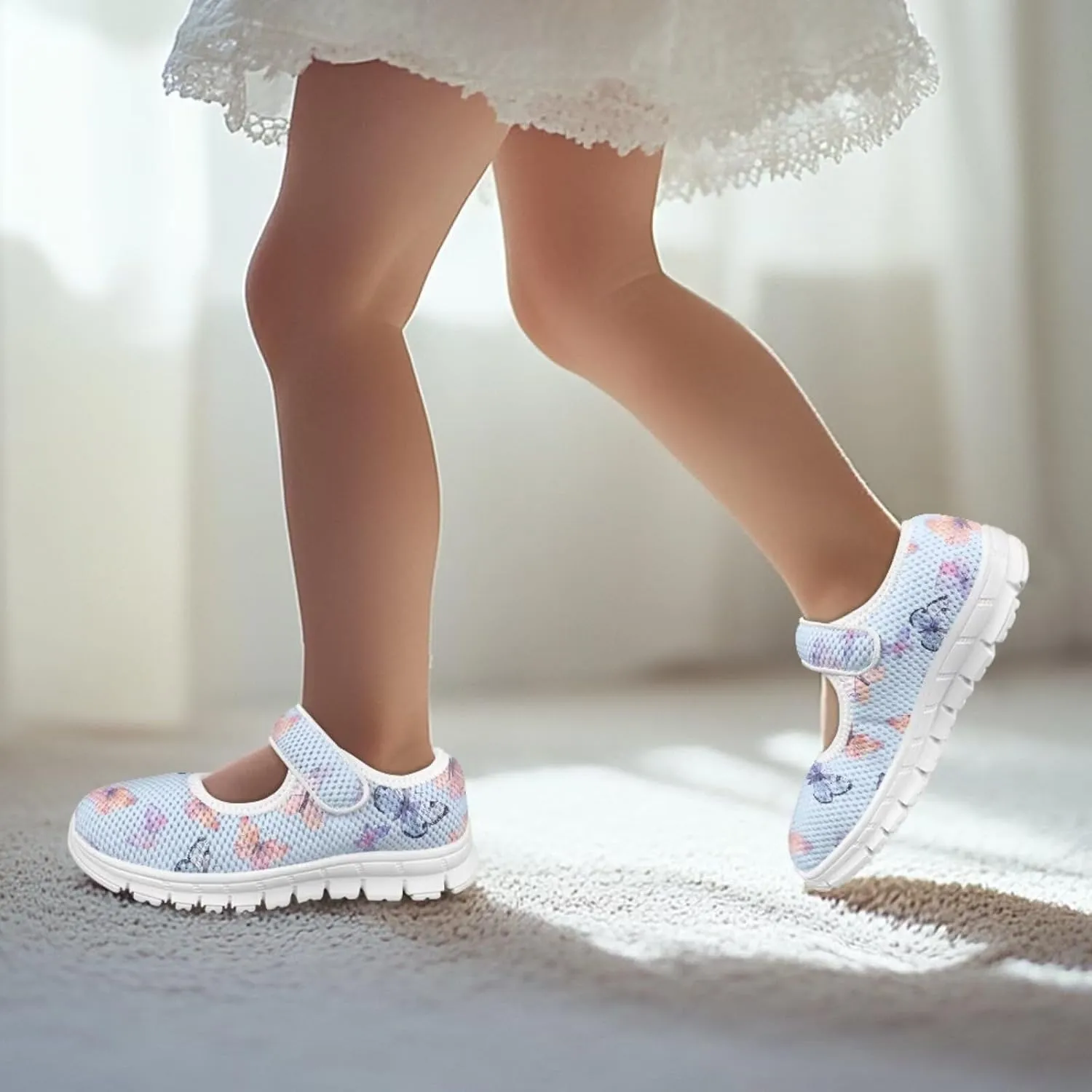 Binienty Kids Mary Jane Flat Sneakers Casual School Uniform Dress Shoes Little/Big Girls