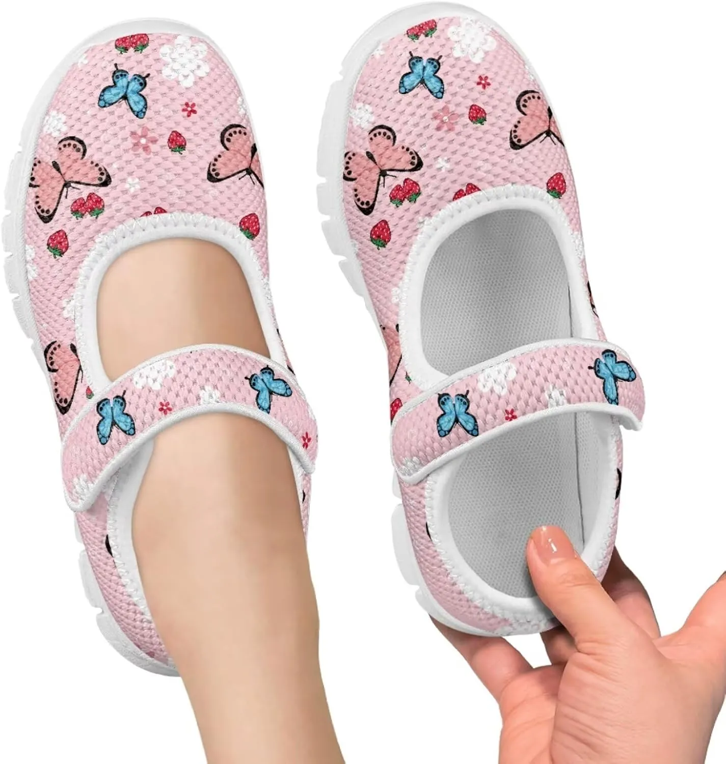 Binienty Kids Mary Jane Flat Sneakers Casual School Uniform Dress Shoes Little/Big Girls