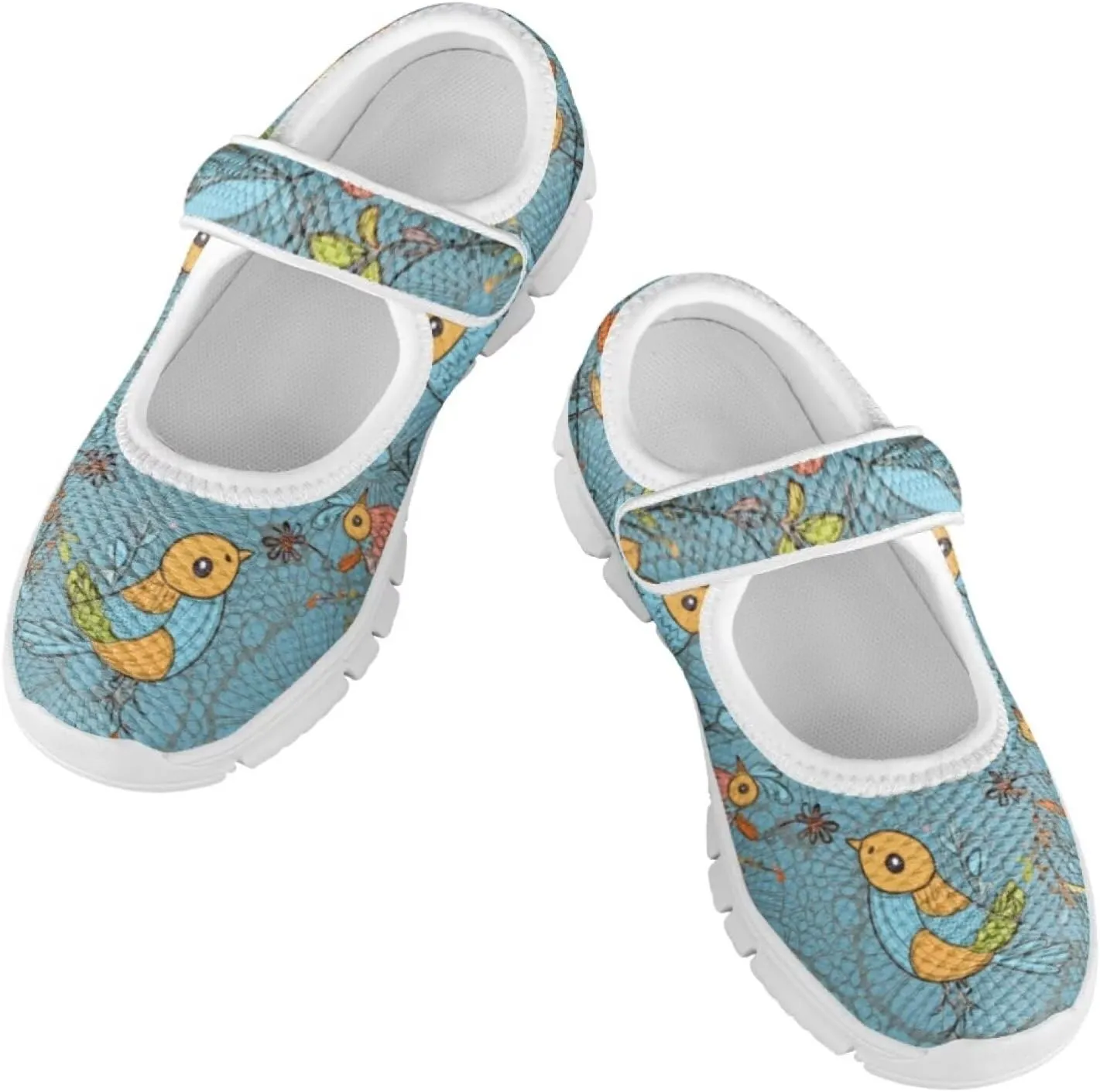 Binienty Kids Mesh Sneakers One Strap Mary Jane Shoes Casual Breathable School Dress Flats
