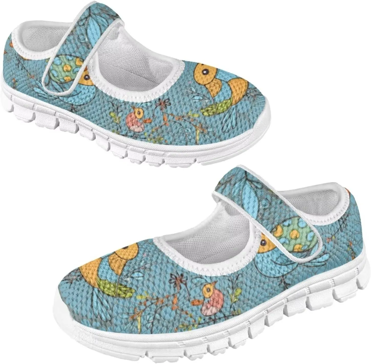 Binienty Kids Mesh Sneakers One Strap Mary Jane Shoes Casual Breathable School Dress Flats