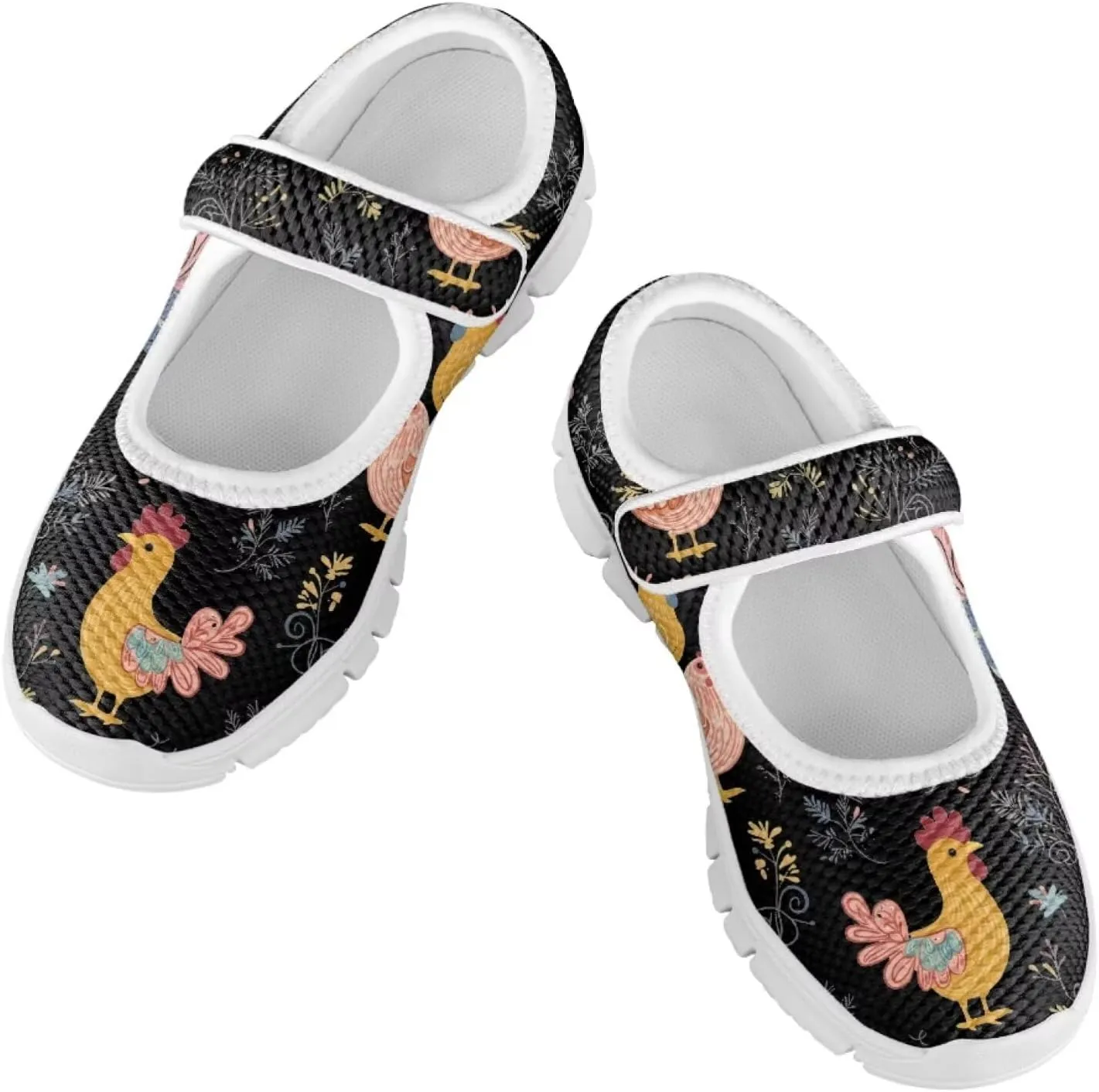 Binienty Kids Mesh Sneakers One Strap Mary Jane Shoes Casual Breathable School Dress Flats