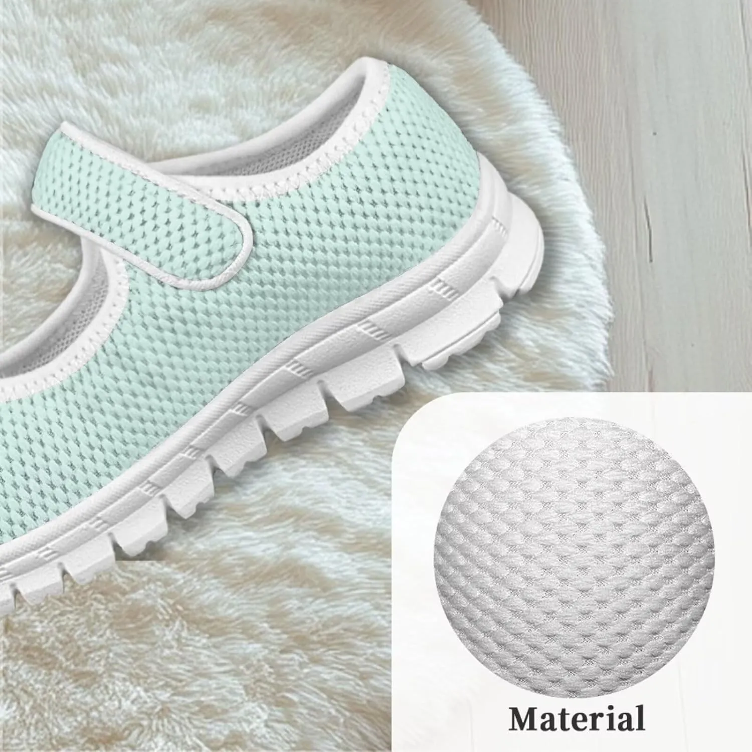 Binienty Little Girl Mary Jane Shoes Mesh Sneaker Princess Dress Shoes Slip on School Flats