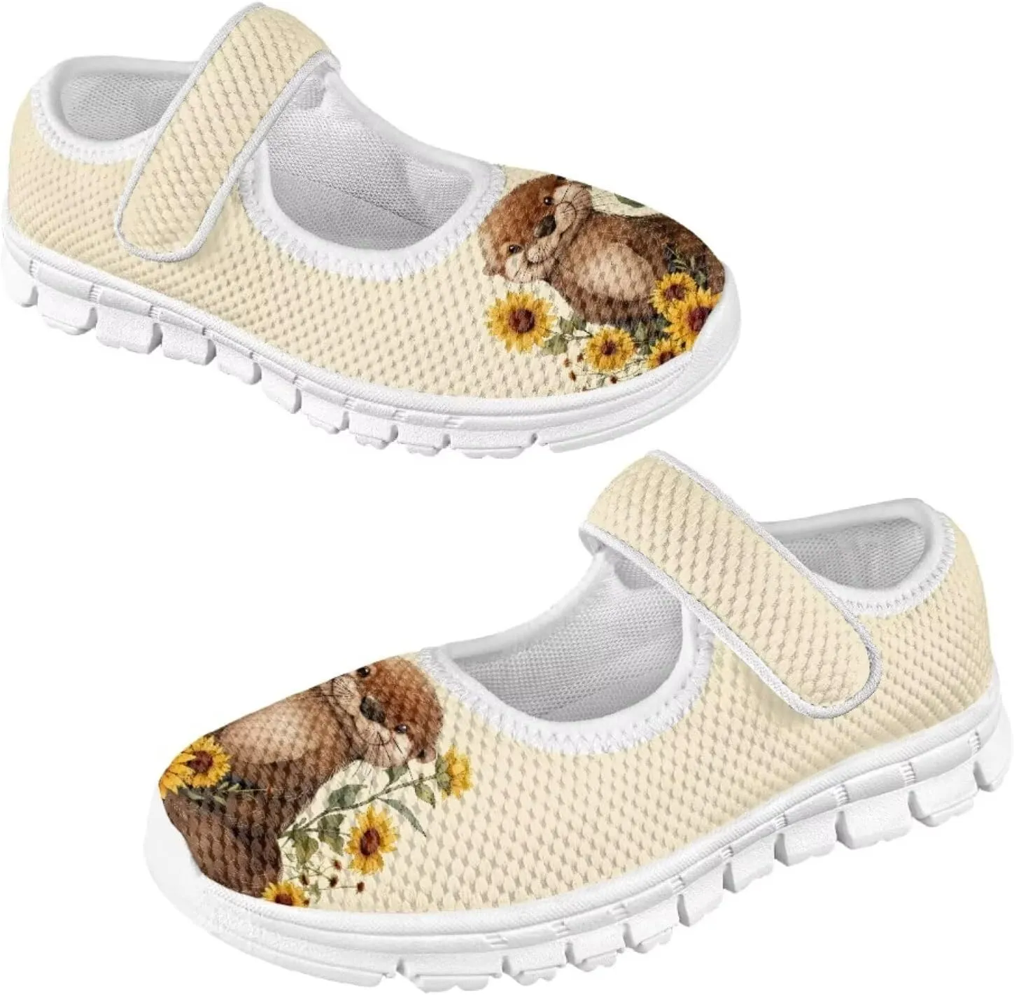 Binienty Little Girl Mary Jane Shoes Mesh Sneaker Princess Dress Shoes Slip on School Flats