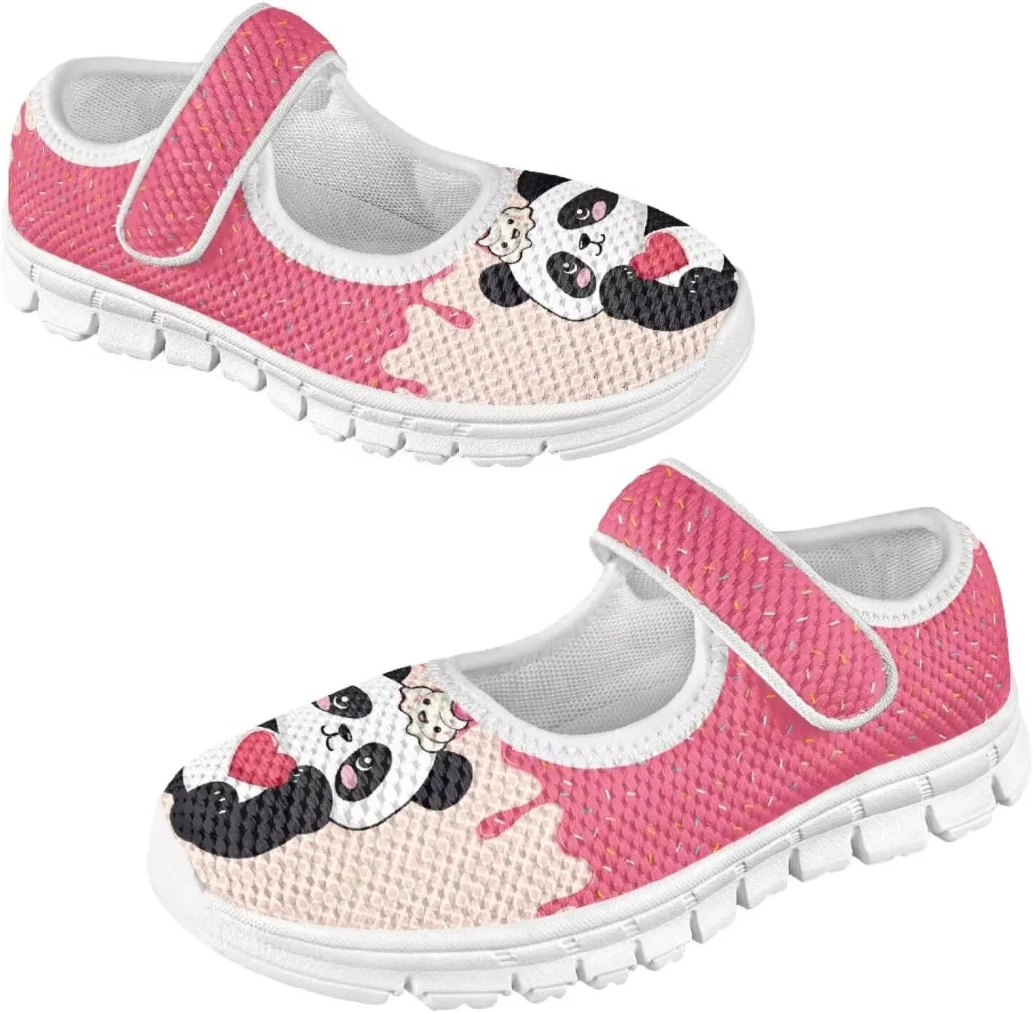 Binienty Little Girl Mary Jane Shoes Mesh Sneaker Princess Dress Shoes Slip on School Flats