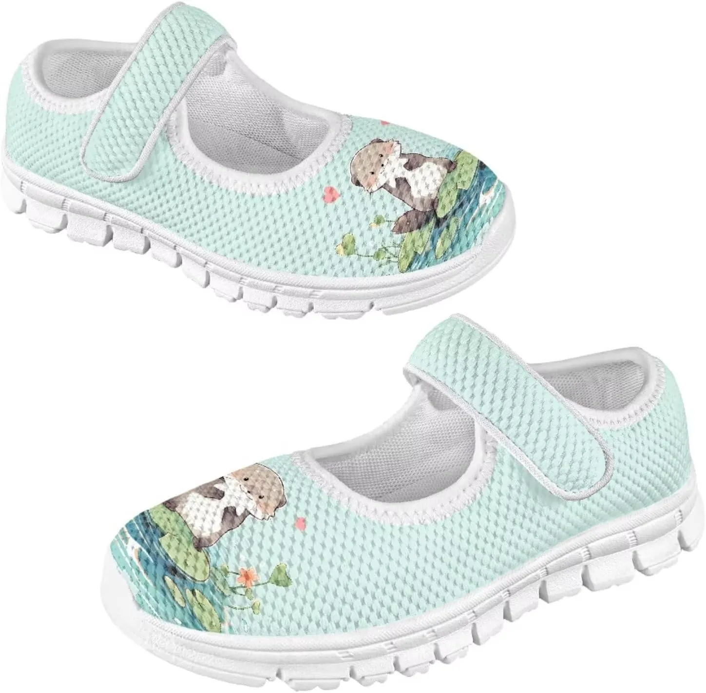 Binienty Little Girl Mary Jane Shoes Mesh Sneaker Princess Dress Shoes Slip on School Flats