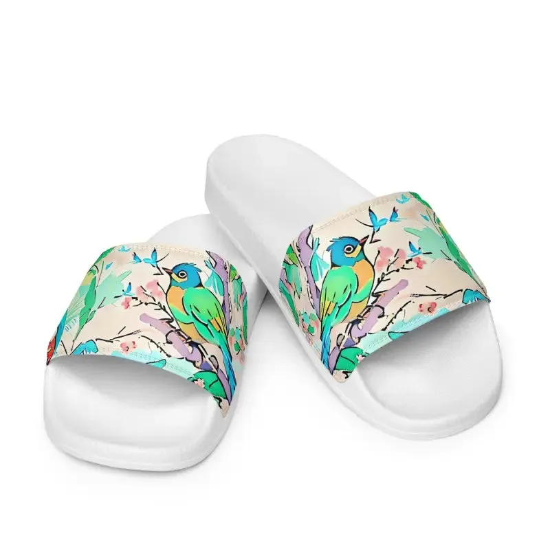 Birds Slides Womens Slides Upper Strap Style