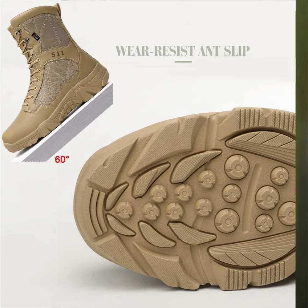 Bitiger Military Tactical 7 Inch Boots Breathable Lightweight Mens Army Jungle Shoes Desert Ankle Army Footwear For Men