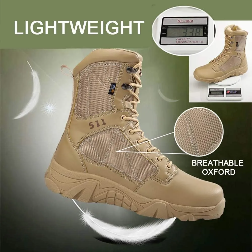 Bitiger Military Tactical 7 Inch Boots Breathable Lightweight Mens Army Jungle Shoes Desert Ankle Army Footwear For Men