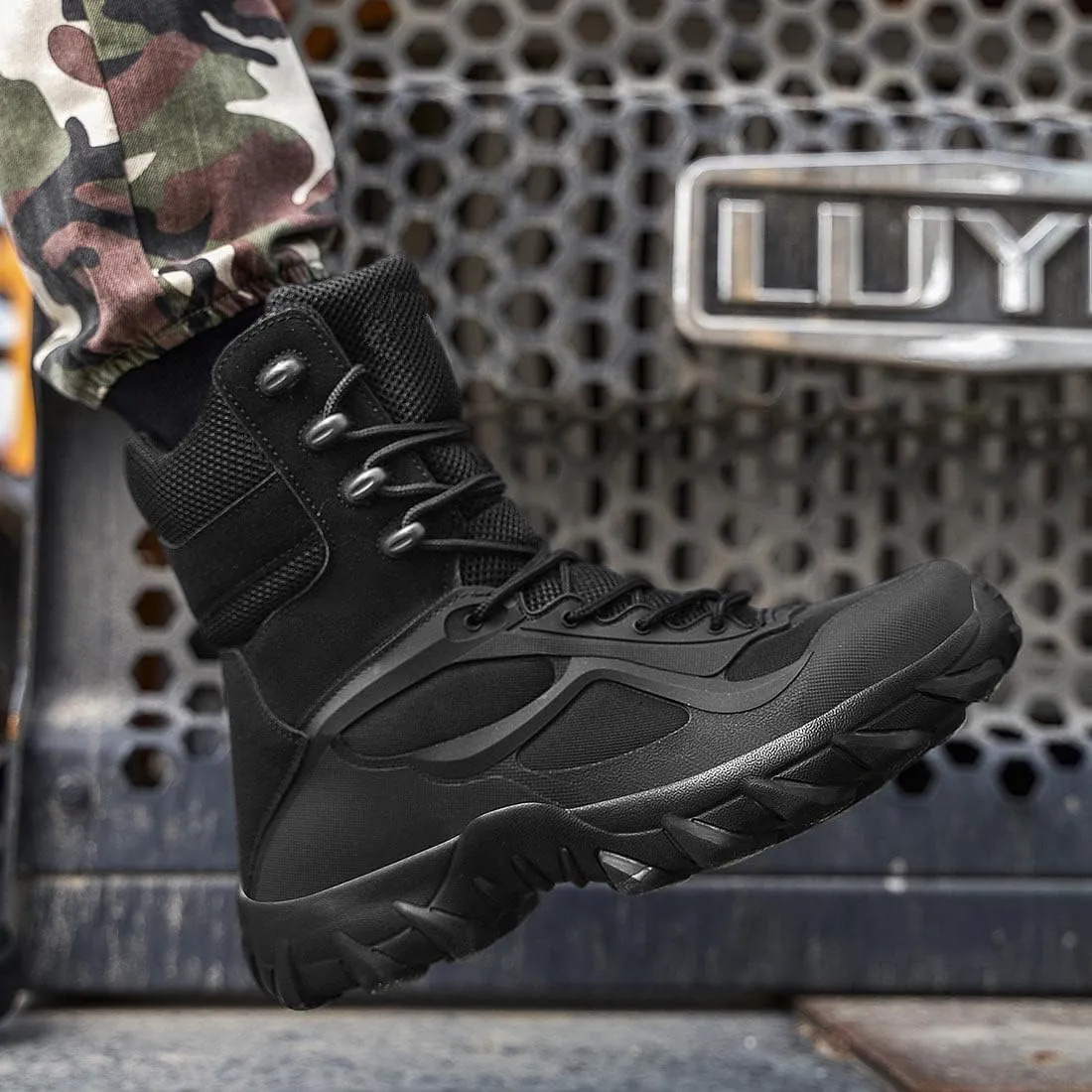 Bitiger Military Tactical 7 Inch Boots Breathable Lightweight Mens Army Jungle Shoes Desert Ankle Army Footwear For Men