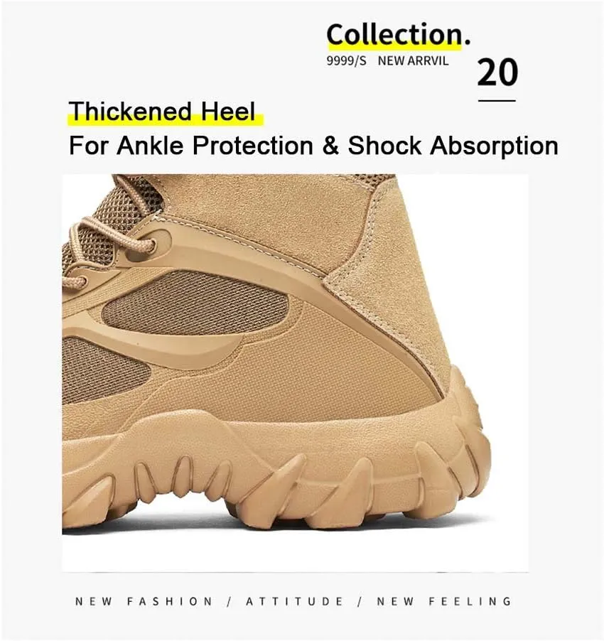 Bitiger Military Tactical 7 Inch Boots Breathable Lightweight Mens Army Jungle Shoes Desert Ankle Army Footwear For Men