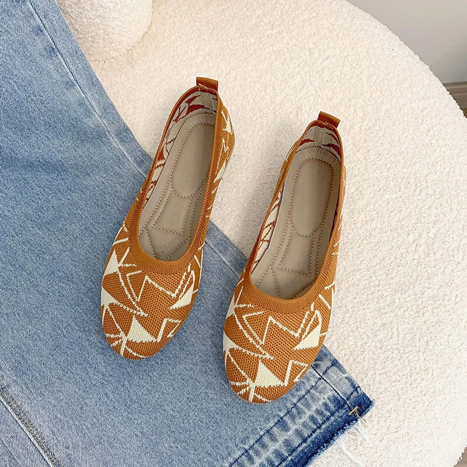 Black Ballet Flats for Women Comfort Slip on Round Toe Flat Shoes Casual Walking Shoe Bow Dressy Sandals Work Office Footwear