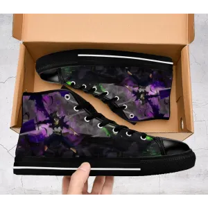 Black Clover Asta Devil Form, Yuno Elf Form Shoes High Top Sneakers for Kids and Adults