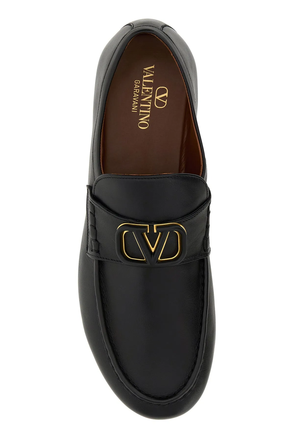 Black nappa leather VLogo loafers