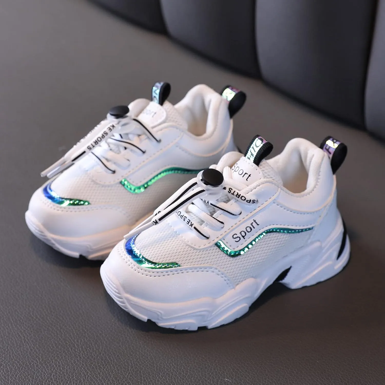 Black Shoes for Girls,Toddler Kids Shoes Breathable Infant Baby Soft Mesh Sneakers Shoes 1-6 Years