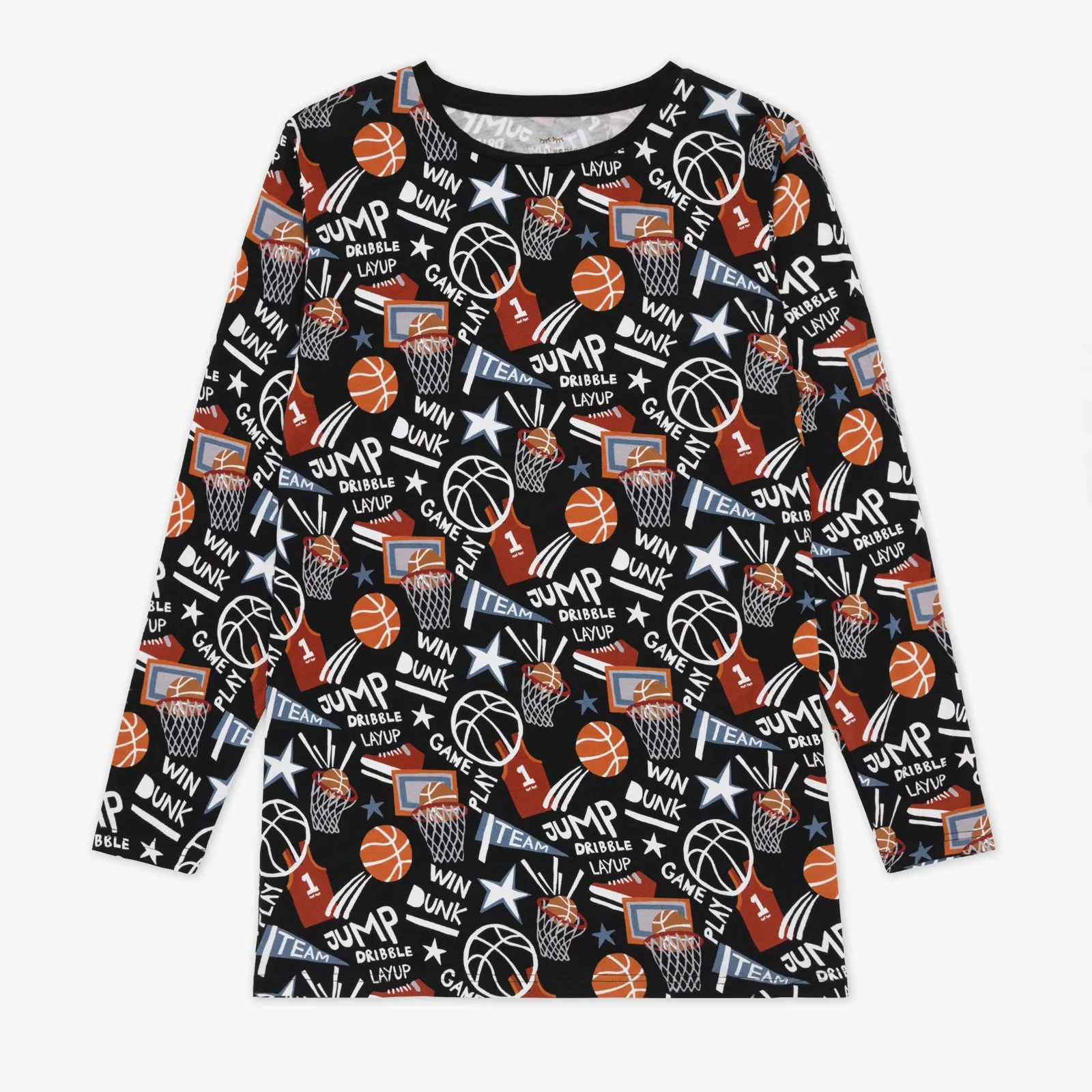 Black Slam Dunk Men's Long Sleeve Pajama Top