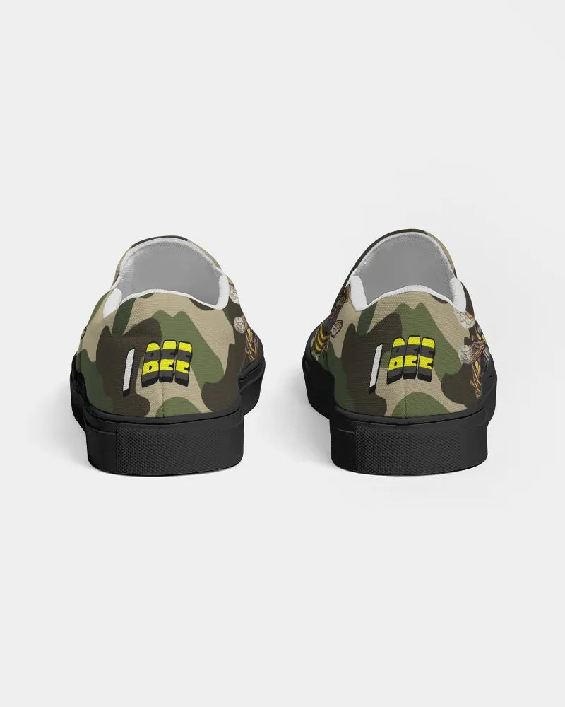 Blk Insct Famili Men's Slip-On Canvas Shoe - Black