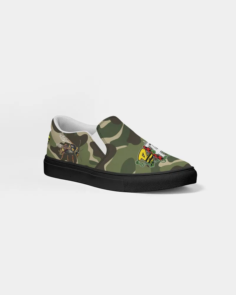 Blk Insct Famili Men's Slip-On Canvas Shoe - Black