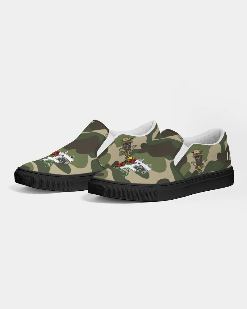 Blk Insct Famili Men's Slip-On Canvas Shoe - Black