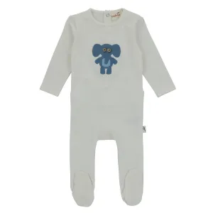Bondoux Elephant Print footie