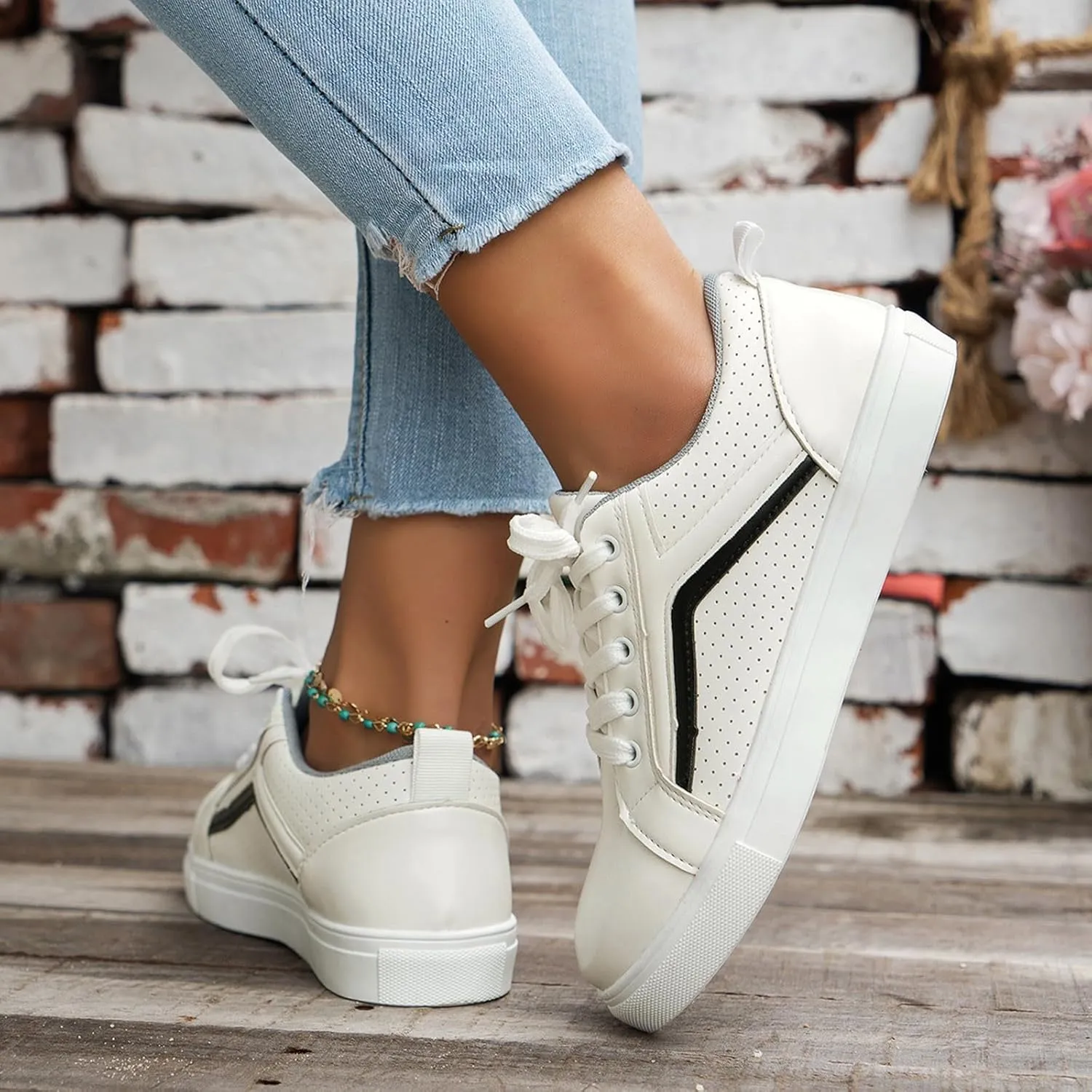 Boots for Women Lace up Platform Soft Comfortable Ankle Boots Outdoor Trendy Casual Women Shoes