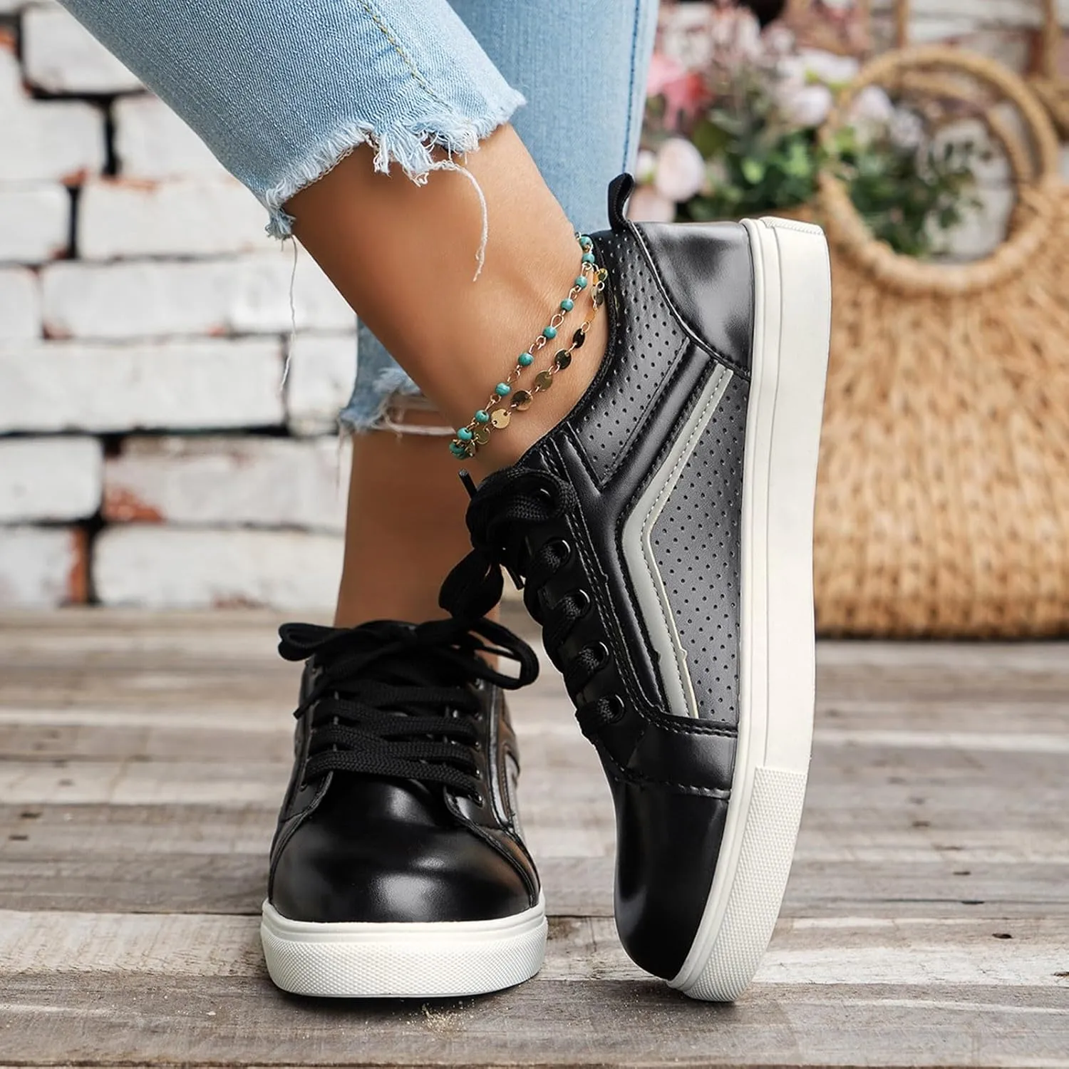 Boots for Women Lace up Platform Soft Comfortable Ankle Boots Outdoor Trendy Casual Women Shoes
