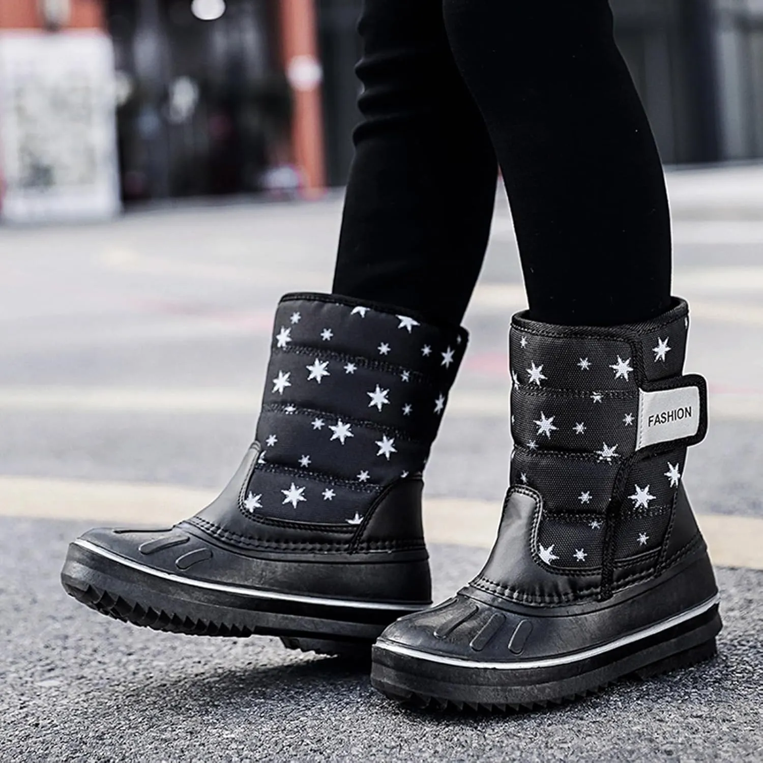 Boys & Girls Snow Boots Insulated Fr Lined Warm Anti-Slip Waterproof Winter Boot Snow Boots Outdoor Kids Shoes