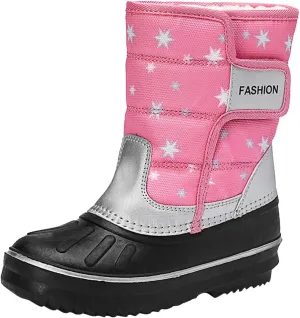 Boys & Girls Snow Boots Insulated Fr Lined Warm Anti-Slip Waterproof Winter Boot Snow Boots Outdoor Kids Shoes