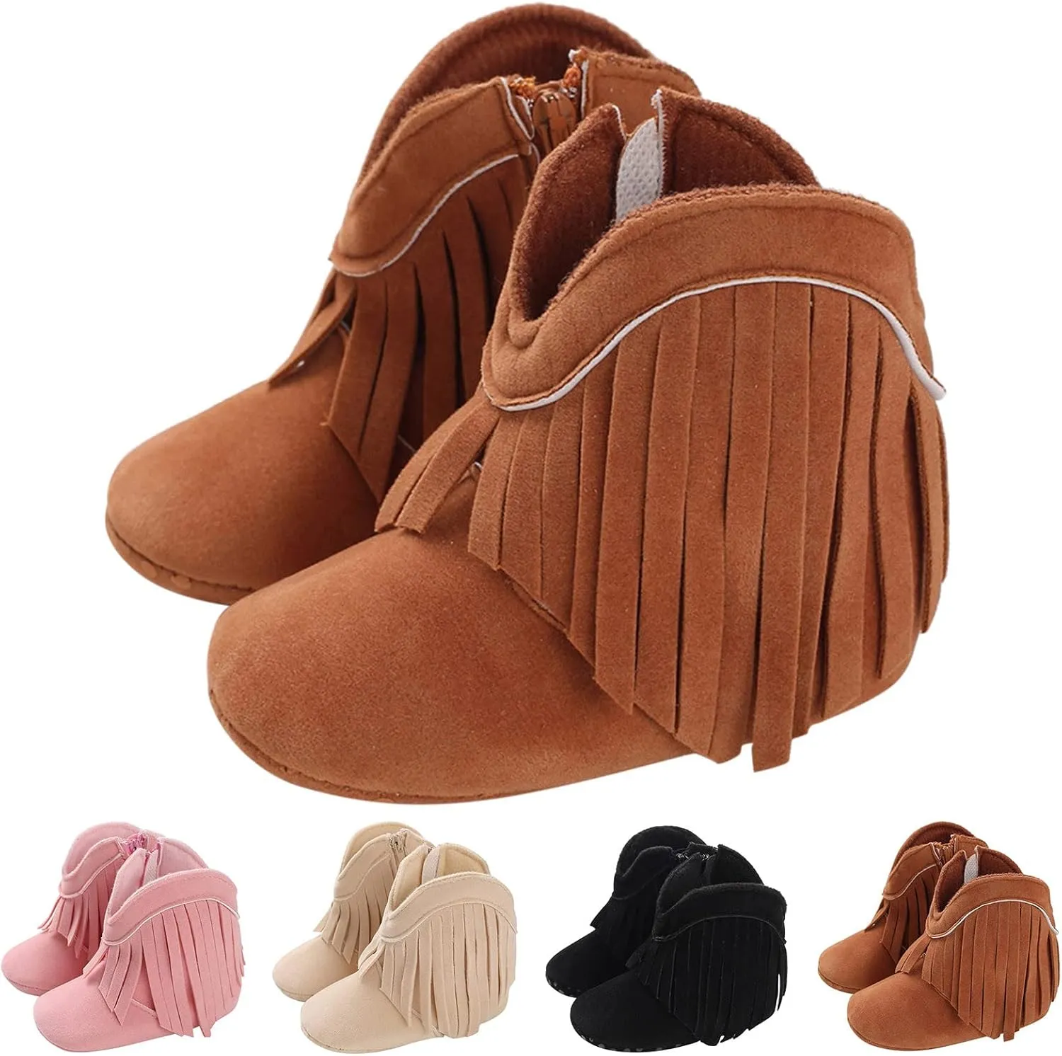 Boys Girls ?aterproof ?ombat Boots Lace Up Side Zipper Ankle Booties Flat Bottom Non Slip Outdoor Cowboy Boots