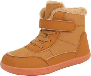 Boys Girls Barefoot Winter Boots With Wide Toe Box Slip Drop Sole Ankle Winter Snow Boots For Boys Shoes Size 1