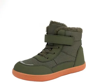Boys Girls Barefoot Winter Boots With Wide Toe Box Slip Drop Sole Ankle Winter Snow Boots For Boys Youth Casual Boots