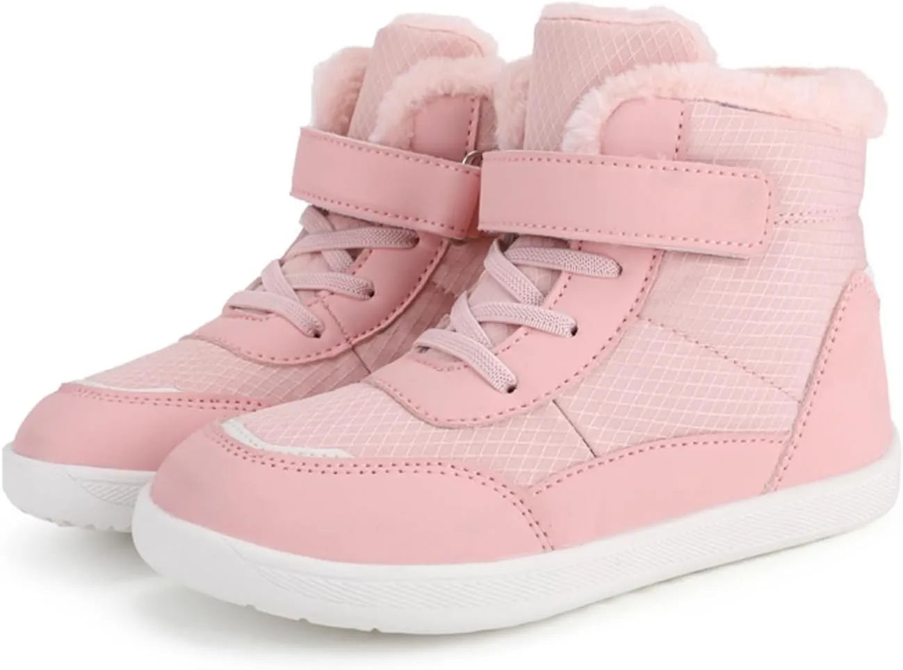 Boys Girls Barefoot Winter Boots With Wide Toe Box Slip Drop Sole Ankle Winter Snow Boots Little Boy Rain Boots Size 6