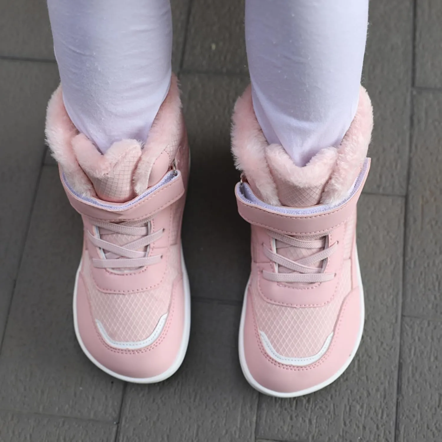 Boys Girls Barefoot Winter Boots With Wide Toe Box Slip Drop Sole Ankle Winter Snow Boots Little Boy Rain Boots Size 6