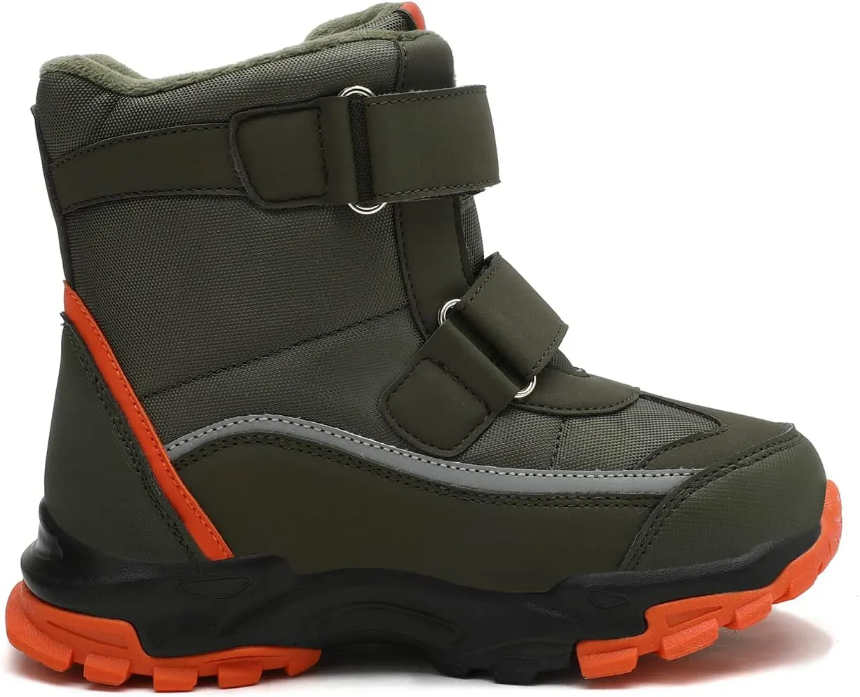 Boys Girls Snow Boots Winter Warm Waterproof Slip Resistant Cold Weather Outdoor Boots Kids Shoes