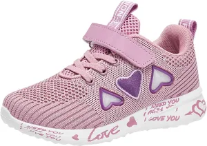 Boys Girls Tennis Shoes Kids Running Lightweight Sports Sneakers Causal Breathable Walking Lace up Shoes Outdoor