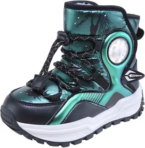 Boys Girls Toddler Snow Boots Resistant Outdoor Winter Mid Calf Boot Snow Boots Boy Kids Rubber Insulated Boots
