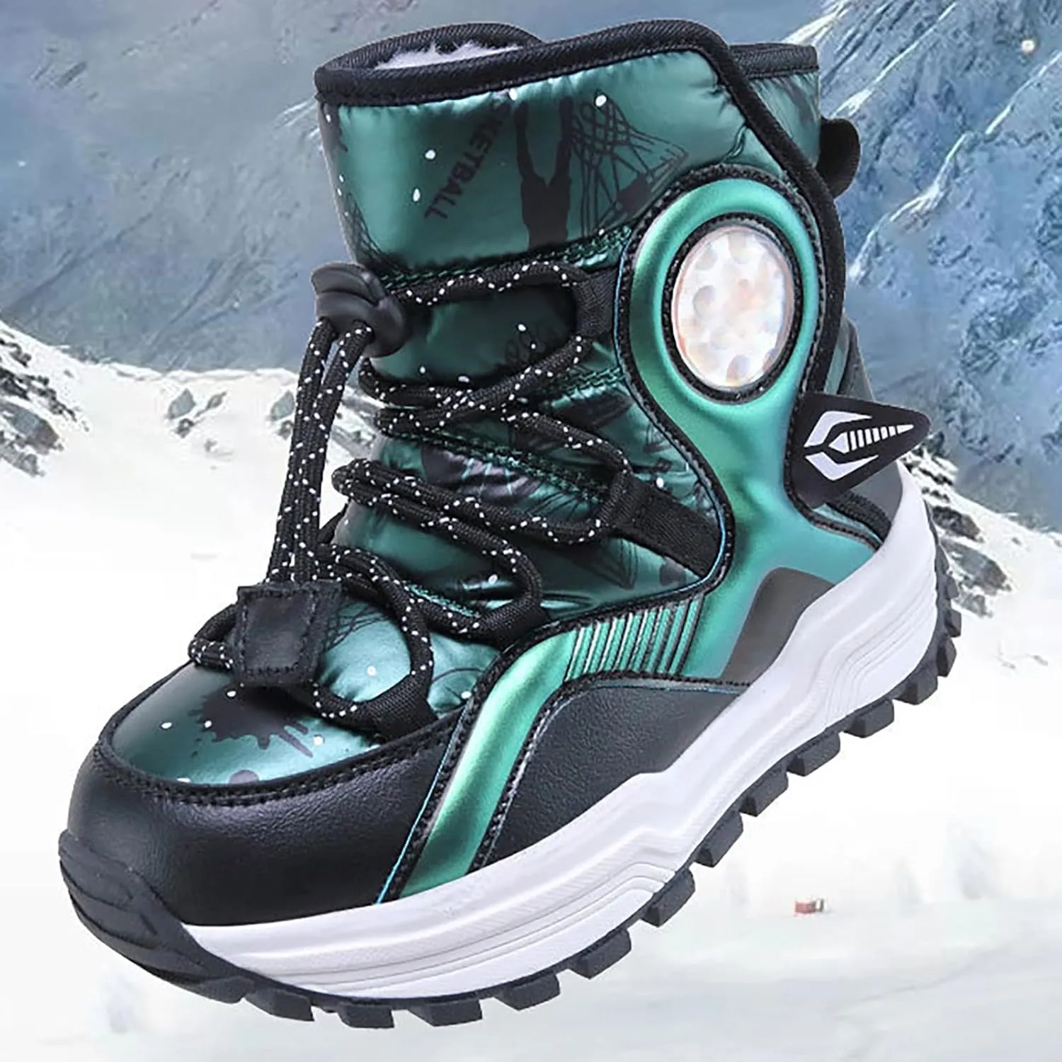 Boys Girls Toddler Snow Boots Resistant Outdoor Winter Mid Calf Boot Snow Boots Boy Kids Rubber Insulated Boots
