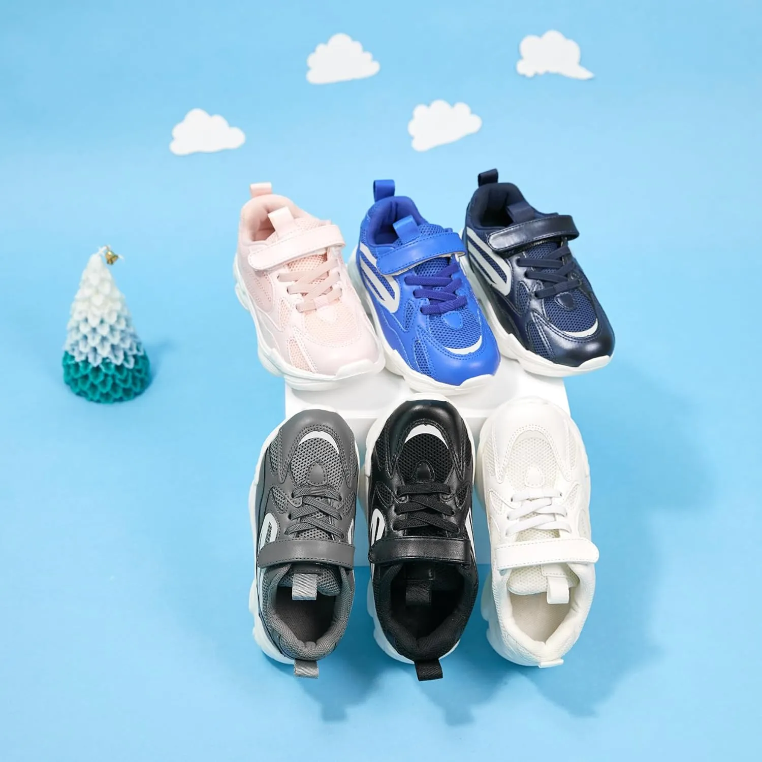 Boys Girls Walking Sneakers Toddler/Little Kid Lightweight Breathable Tennis Shoes