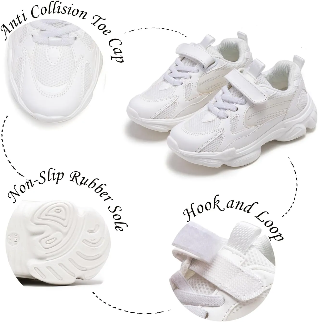 Boys Girls Walking Sneakers Toddler/Little Kid Lightweight Breathable Tennis Shoes