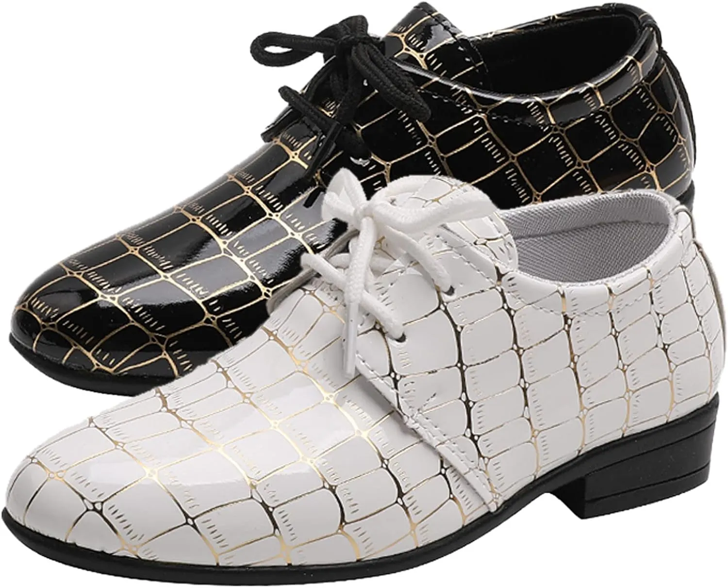 Boys Pointed Toe Dress Shoes Boys Dress Oxford Formal Shoes Toddler Lace Up Loafer Wedding Shoes Boys Leather Shoes