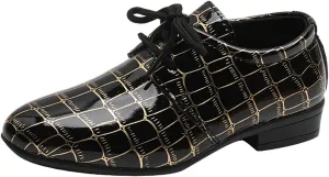 Boys Pointed Toe Dress Shoes Boys Dress Oxford Formal Shoes Toddler Lace Up Loafer Wedding Shoes Boys Leather Shoes