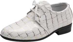 Boys Pointed Toe Dress Shoes Boys Dress Oxford Formal Shoes Toddler Lace Up Loafer Wedding Shoes Boys Leather Shoes