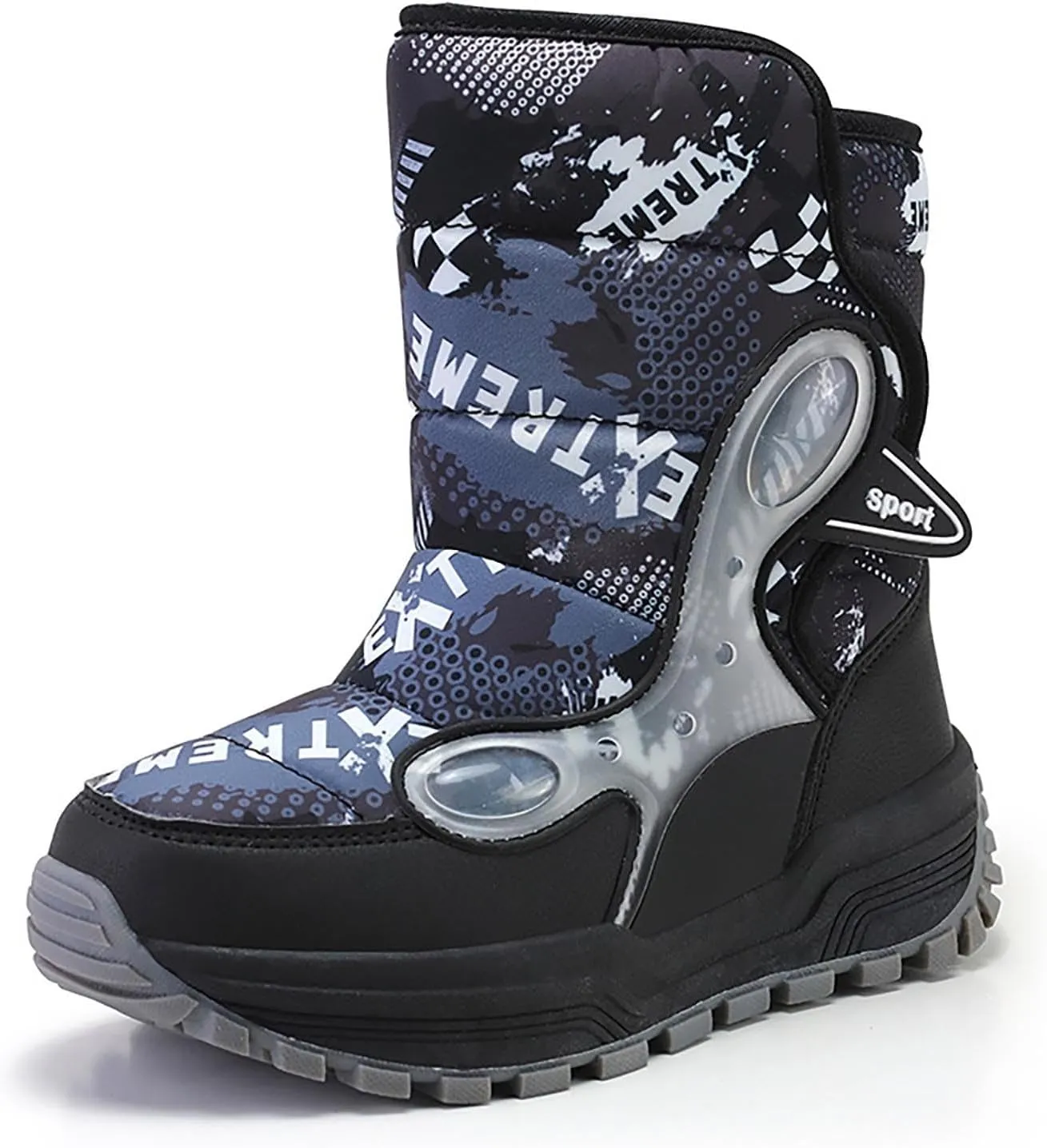 Boys Snow Boots Winter Mid Calf Slip Resistant Cold Weather Shoes Waterproof Winter Shoes Kids (Little Kid/Big Kid)