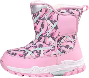 Boys Toddler Snow Boots Waterproof Resistant Winter Shoes Girls Fuzzy Boots Size 13.5 Waterproof Toddler Shoes