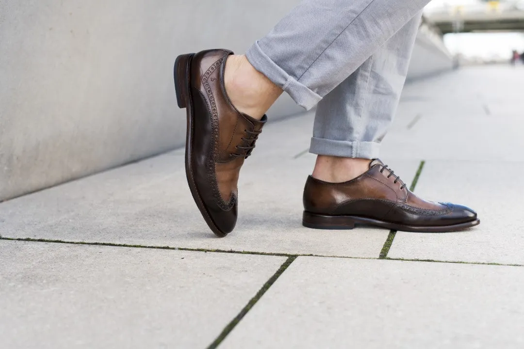bugatti Brown And Taupe Brogue