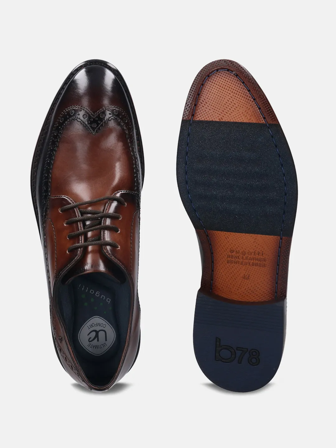 bugatti Brown And Taupe Brogue