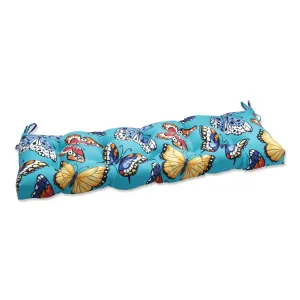 Butterfly Garden Turquoise 60" Blown Bench