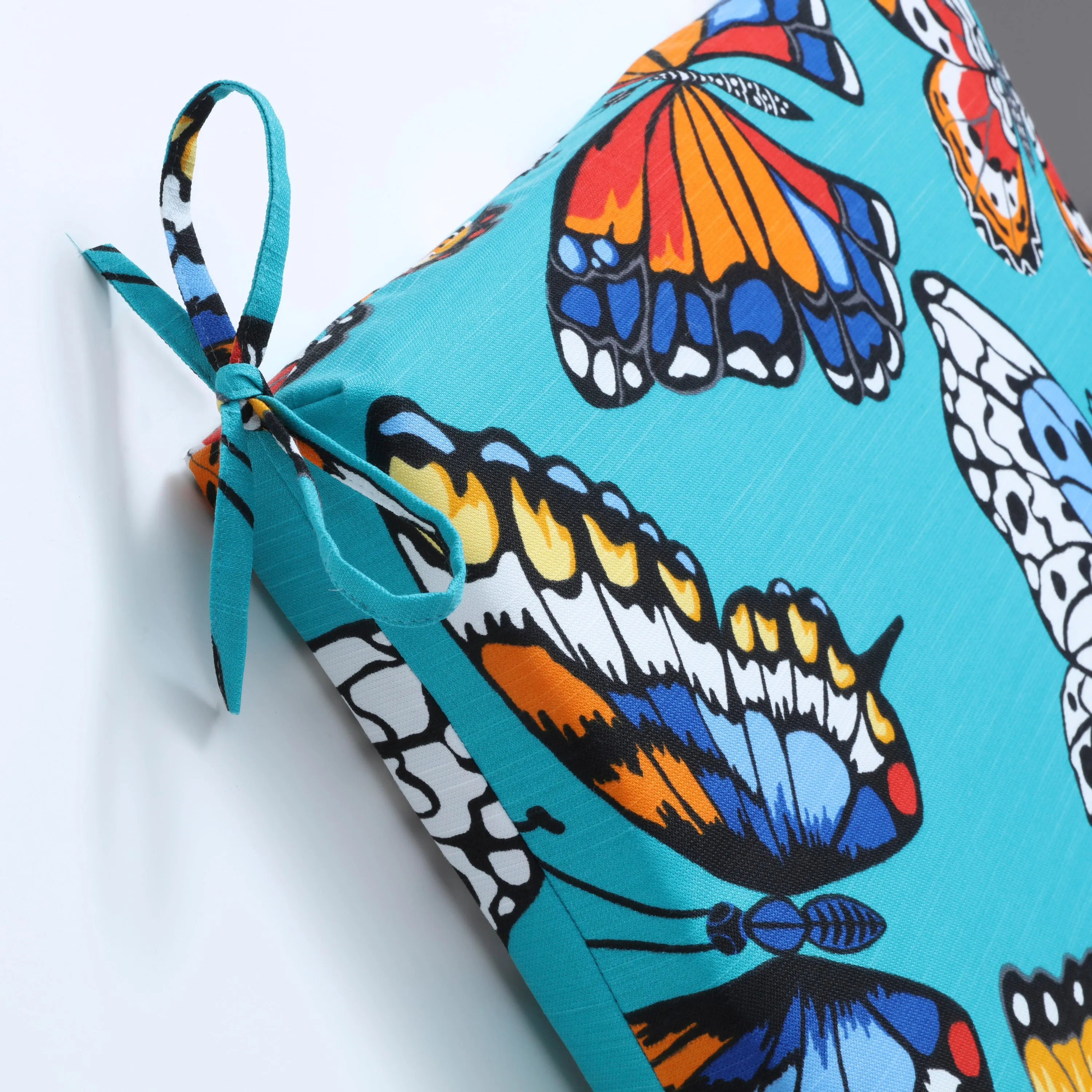 Butterfly Garden Turquoise Chaise Lounge Cushion 80X23X3